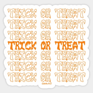 Trick-Or-Treat Repeating Text Sticker